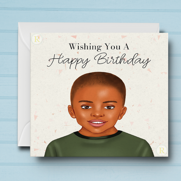 Black Boy Birthday Card B